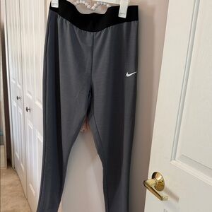 Nike Gray Leggings with Black Waistband